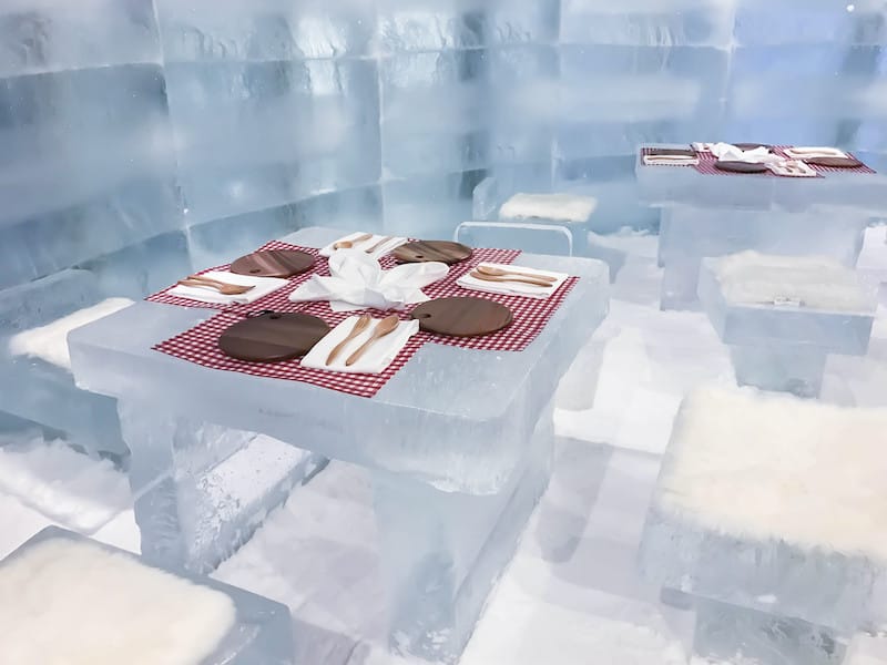 Ice restaurant in Rovaniemi Finland