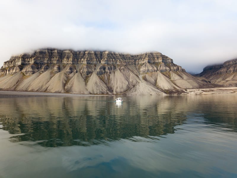 Isfjord in Svalbard in Norway