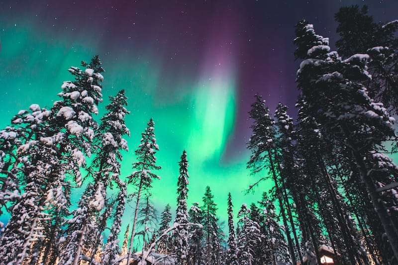 Northern lights over Lapland