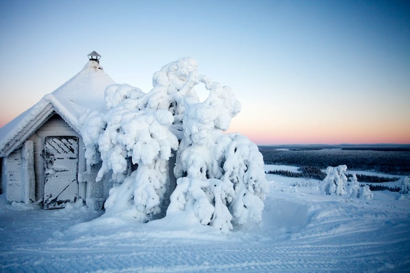 Salla Finland in snow