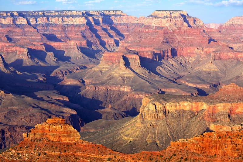 South Rim Grand Canyon before sunset, Arizona, US