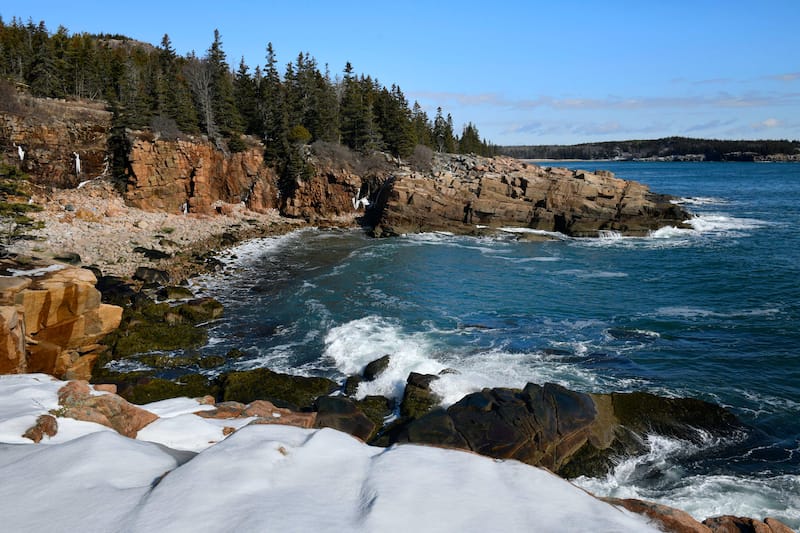 Acadia National Park in winter