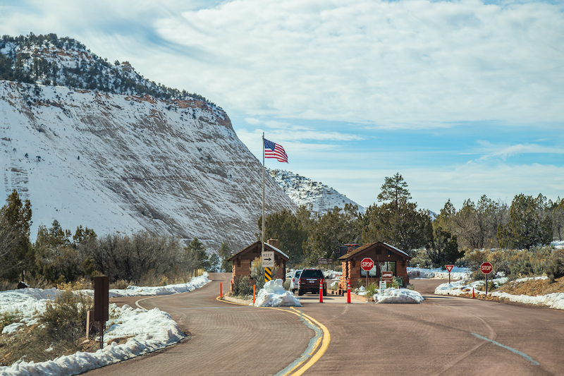 Zion in winter