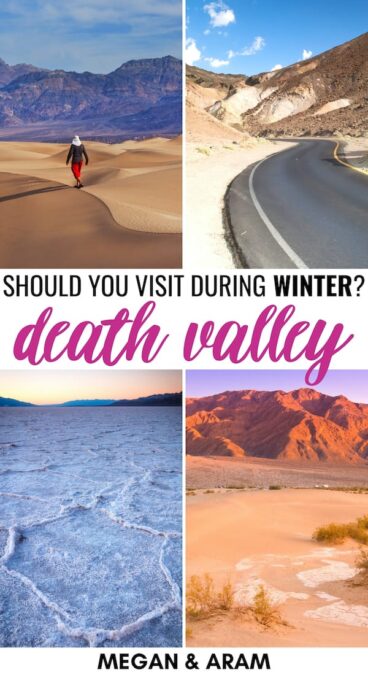 Are you planning a trip to Death Valley in winter? This guide details exactly what to do during winter in Death Valley (and why you should book a trip there! | Death Valley December | Death Valley January | Death Valley February | Death Valley winter | Death Valley nature | Death Valley hiking | Death Valley nature | Visit Death Valley | Travel to Death Valley hikes | Death valley camping | Death Valley winter camping | Death Valley winter hikes | Death Valley National Park winter