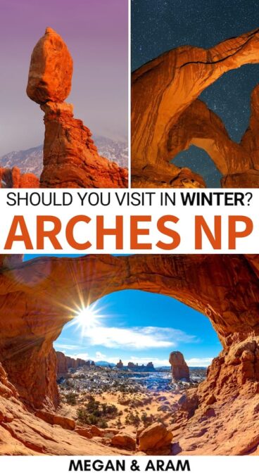 Planning a trip to Arches National Park in winter? This guide uncovers the best tips, things to do, tours, and lodging to make your trip to Arches epic! | Arches in winter | Winter in Arches National Park | Arches and Canyonlands | Moab day trips | Moab to Arches National Park | Delicate Arch | Utah winter | Visit Arches | Arches National Park photography | Arches National Park photos | Arches national park camping | Arches national park hikes | Hiking in Arches National Park