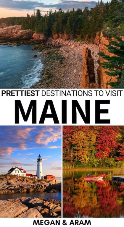 Planning a New England trip and looking for the best places to visit in Maine? This guide has the top Maine destinations and reasons to visit each of them! | Place to visit Maine | Things to do in Maine | Where to go in Maine | Places in Maine | New England travel | Visit Maine | Maine travel | Maine trip | Maine photography | Maine parks | Maine Nature | What to do in Maine | Acadia | Bar Harbor | Bay of Fundy | Maine sea