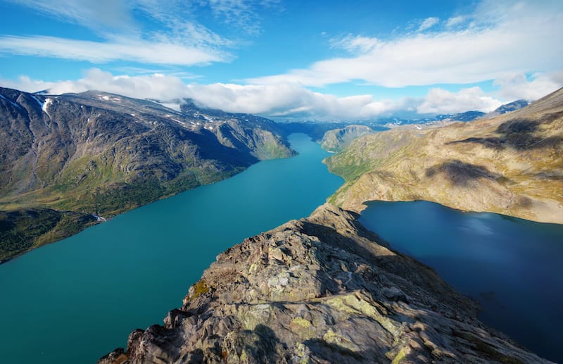 Besseggen Ridge in Jotunheimen Norway