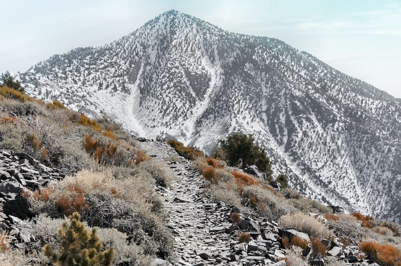 Climbing Telescope Peak. Highest Point of Death Valley National Park, California, USA