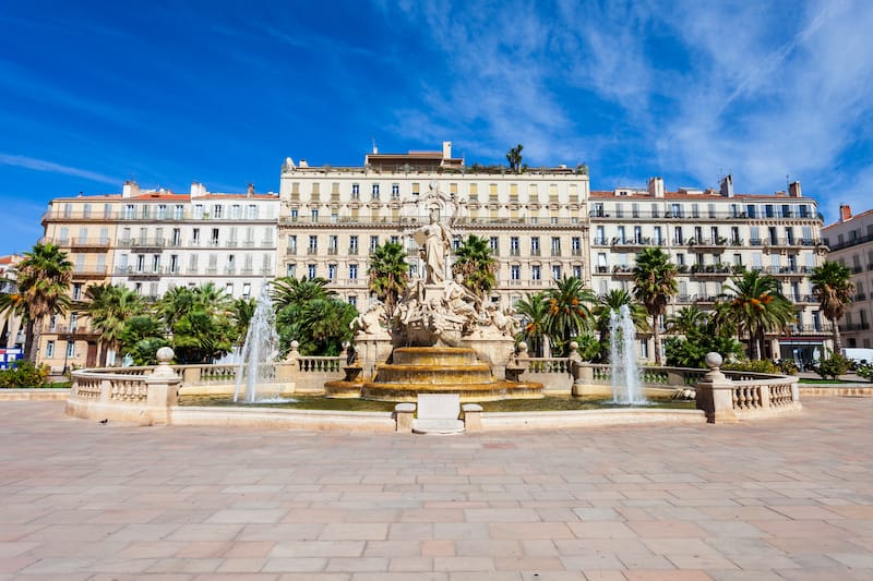 Freedom Square or Place de la Liberte in the centre of Toulon city in France