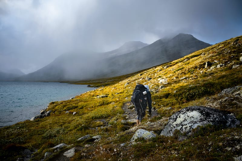 Hiking in Jotunheimen National Park in Norway