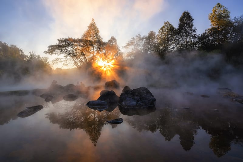 Hot Springs National Park in spring