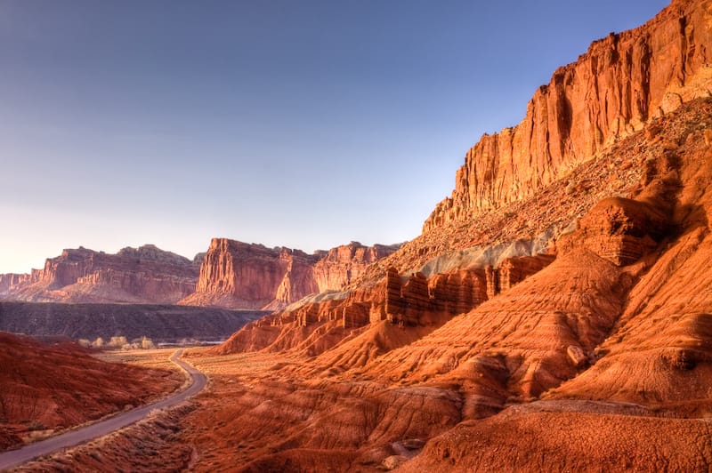 Landscapes in Capitol Reef National Park in Utah