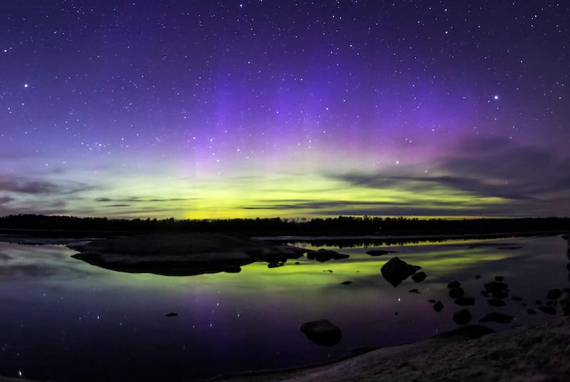 Voyageurs National Park northern lights in Minnesota