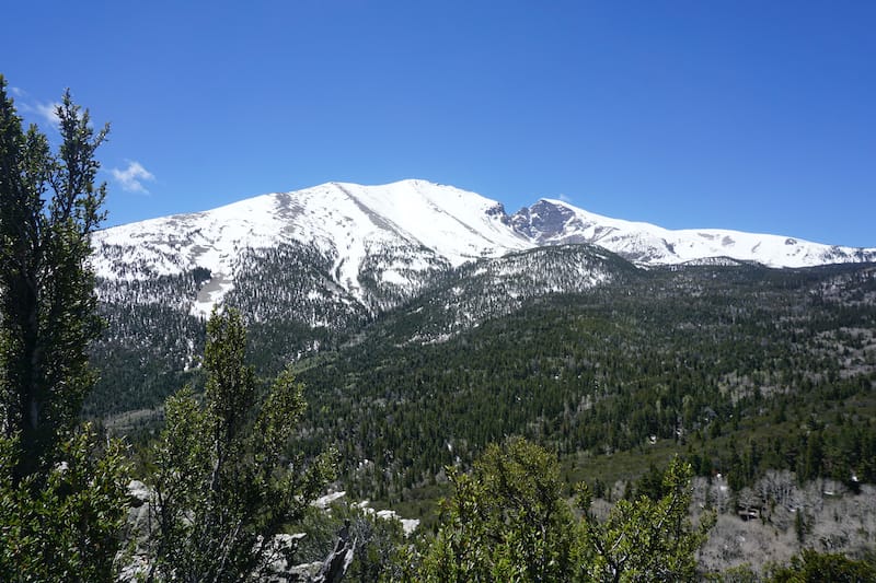 Wheeler Peak with snow - Great Basin National Park