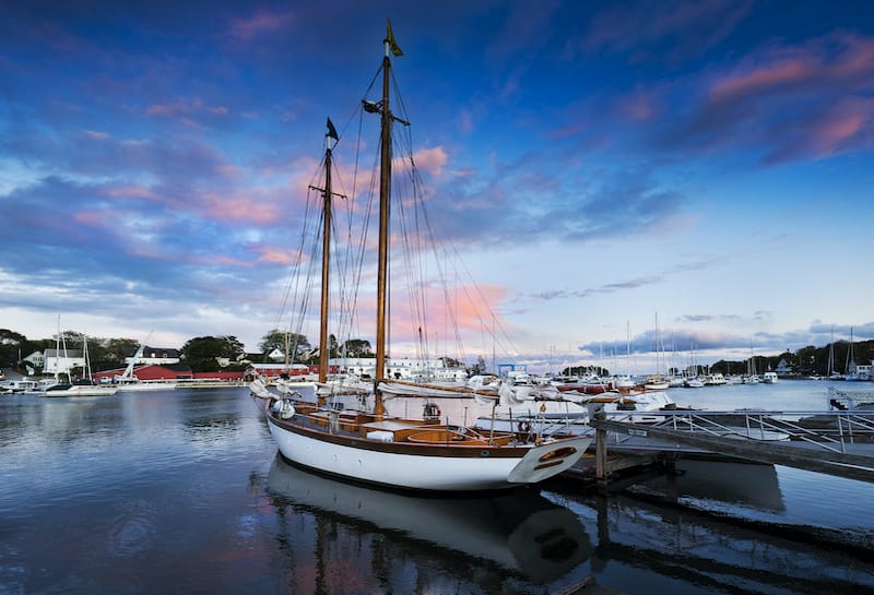 boat harbor in Camden, Maine