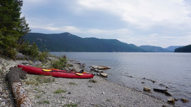 Kayak on Whitefish Lake in Montana