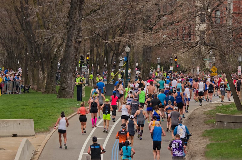 Boston Marathon in April