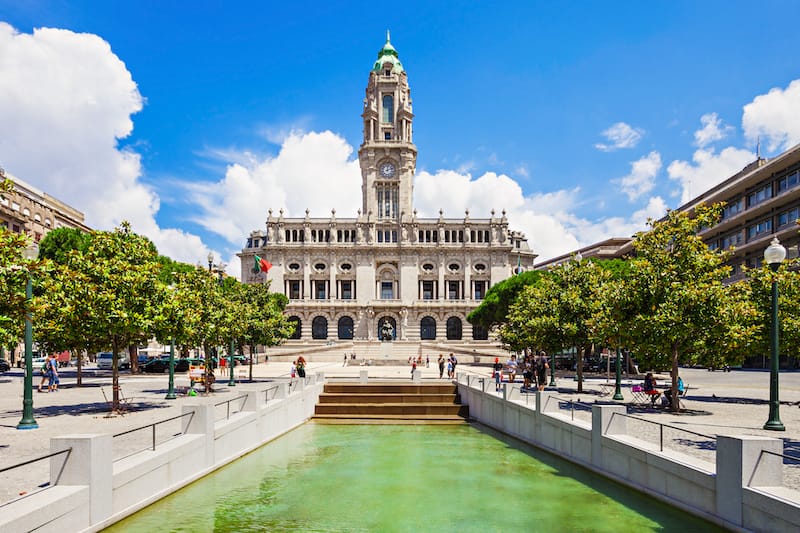 Porto City Hall on Liberdade Square