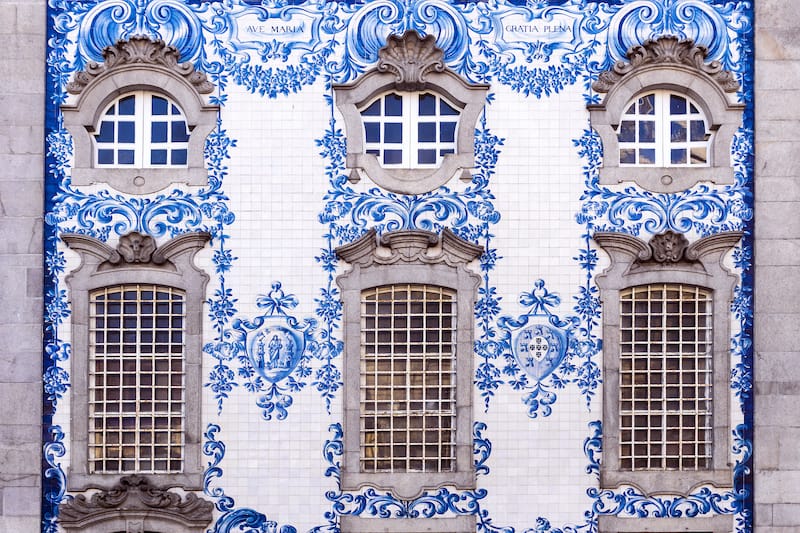 Traditional historic facade in Porto