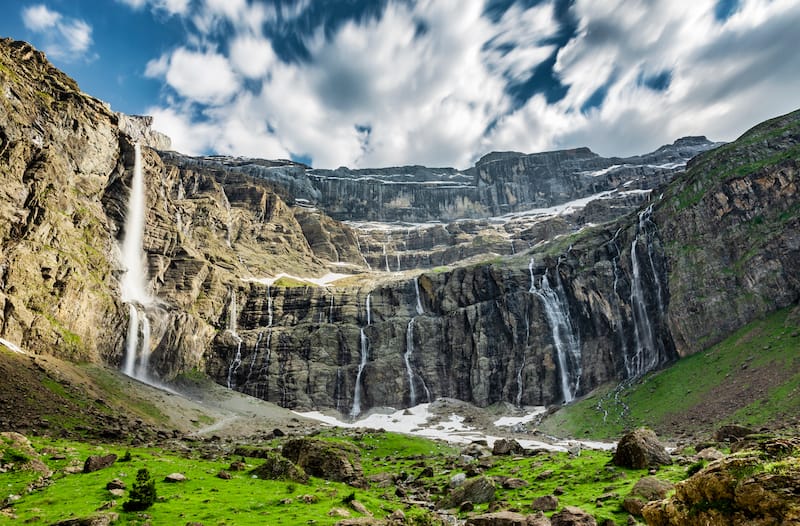 Waterfall at Cirque de Gavarnie, French Pyrenees