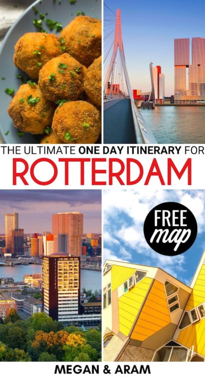 Are you spending one day in Rotterdam soon? This Rotterdam itinerary will give you all the tips and info you need to maximize one day there! Click for more! | Itinerary Rotterdam | 1 day Rotterdam | A day in Rotterdam | Things to do in Rotterdam | What to do in Rotterdam | Rotterdam 1 day itinerary | Where to stay in Rotterdam | Places to visit in Rotterdam | How to get to Rotterdam | Should you visit Rotterdam?