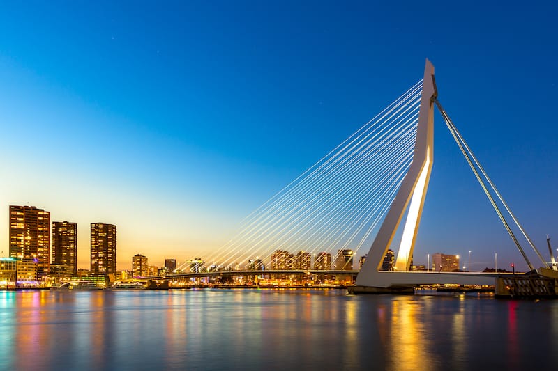 Erasmus Bridge in Rotterdam