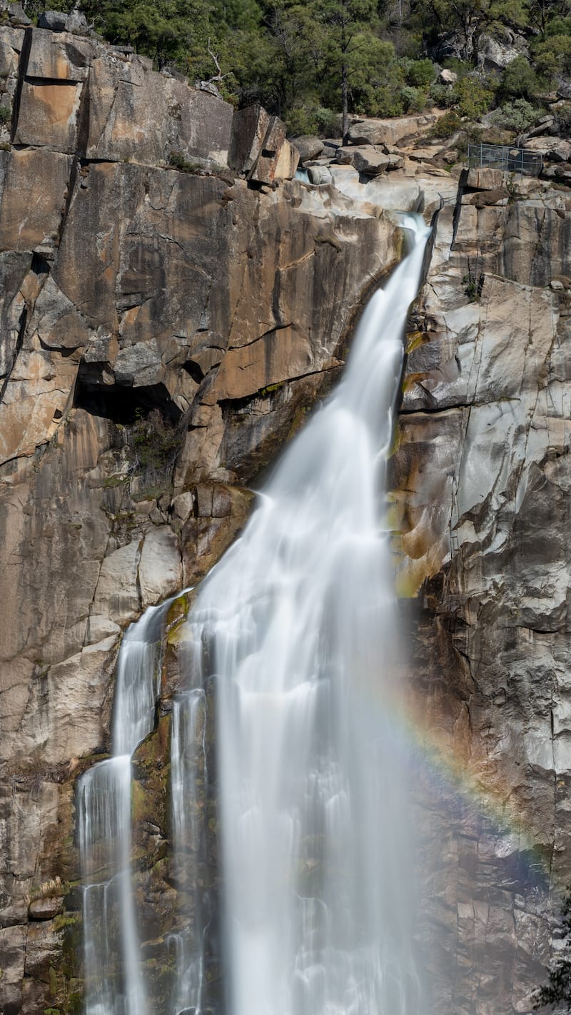 Feather Falls viewed from Falls Loop Trail lookout in Oroville, California, USA