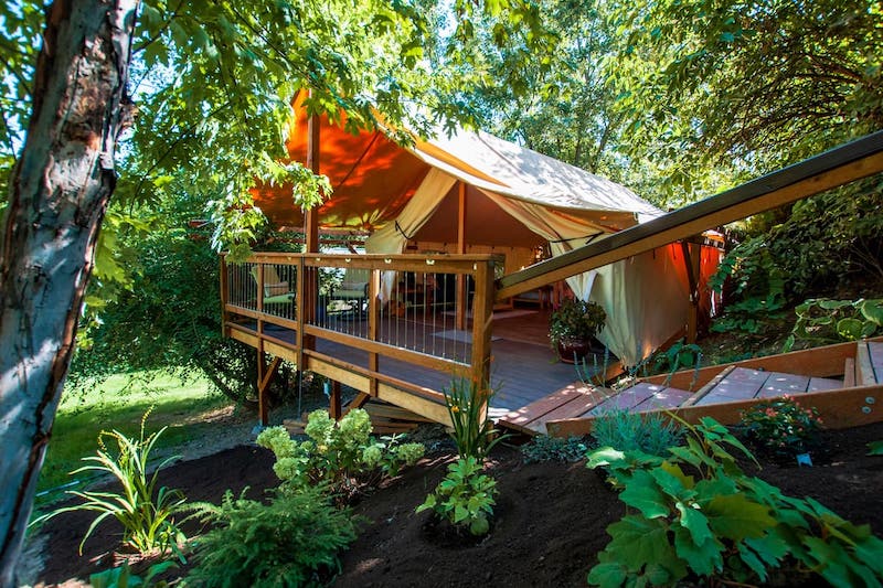 Hideaway Tent with Pool and Hot Tub