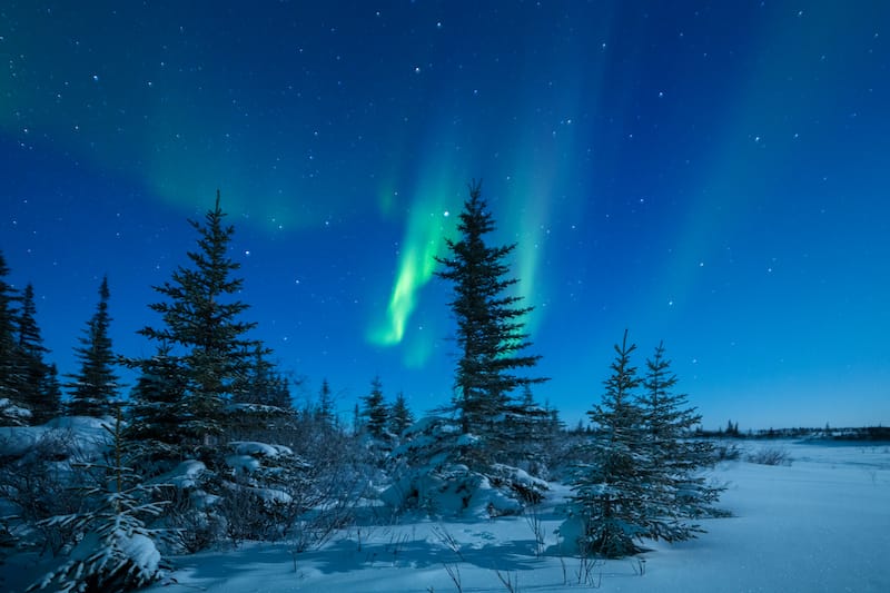 Northern lights in Iqaluit Nunavut