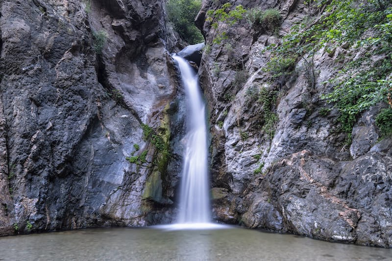 Waterfall at Eaton Canyon in the San Gabriel Mountains near Los Angeles