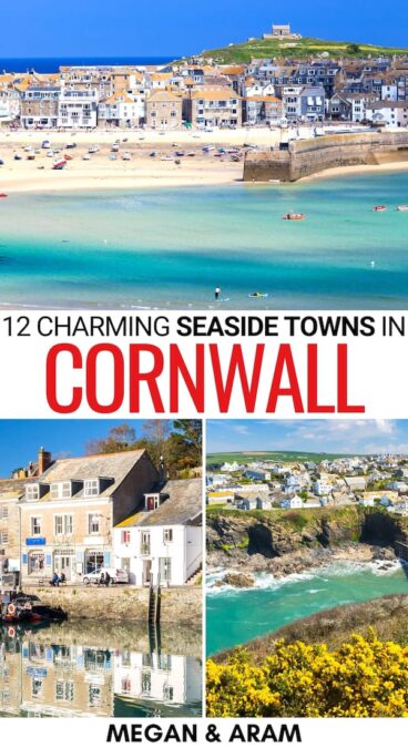 Do you have a trip to Cornwall planned and are looking for the best towns in Cornwall that are located by the sea? This guide will help - map included! | Places to visit in Cornwall | Things to do in Cornwall | What to do in Cornwall | Cornwall landmarks | Cornwall attractions | Cornwall beaches | Cornwall towns | Cornwall villages | Cornwall places to visit | Southwest England places to visit | Cornwall destinations | Cornwall sightseeing | Cornwall itinerary | Cornwall road trip 