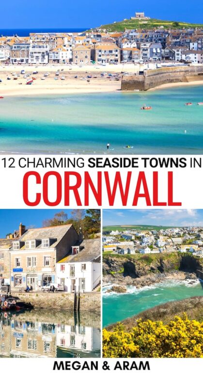 Do you have a trip to Cornwall planned and are looking for the best towns in Cornwall that are located by the sea? This guide will help - map included! | Places to visit in Cornwall | Things to do in Cornwall | What to do in Cornwall | Cornwall landmarks | Cornwall attractions | Cornwall beaches | Cornwall towns | Cornwall villages | Cornwall places to visit | Southwest England places to visit | Cornwall destinations | Cornwall sightseeing | Cornwall itinerary | Cornwall road trip