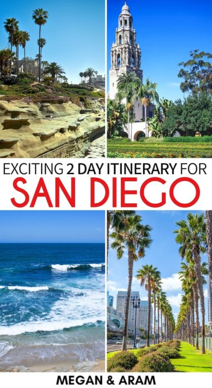 Are you planning to spend 2 days in San Diego and are looking for the best things to do for your weekend? This San Diego itinerary has you covered! Learn more! | Itinerary for San Diego | San Diego 2 days itinerary | Things to do in San Diego | San Diego weekend itinerary | Weekend in San Diego | San Diego things to do | What to do in San Diego | Where to stay in San Diego | San Diego Accommodation | Two days in San Diego | Places to visit in San Diego | San Diego travel | Visit San Diego