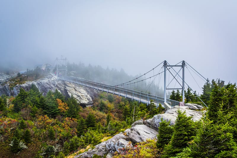 Mile High Swinging Bridge in North Carolina