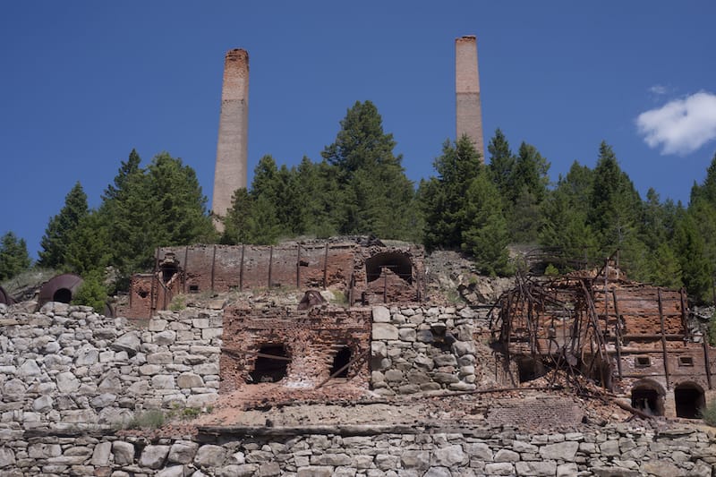 Abandoned silver mine in Philipsburg