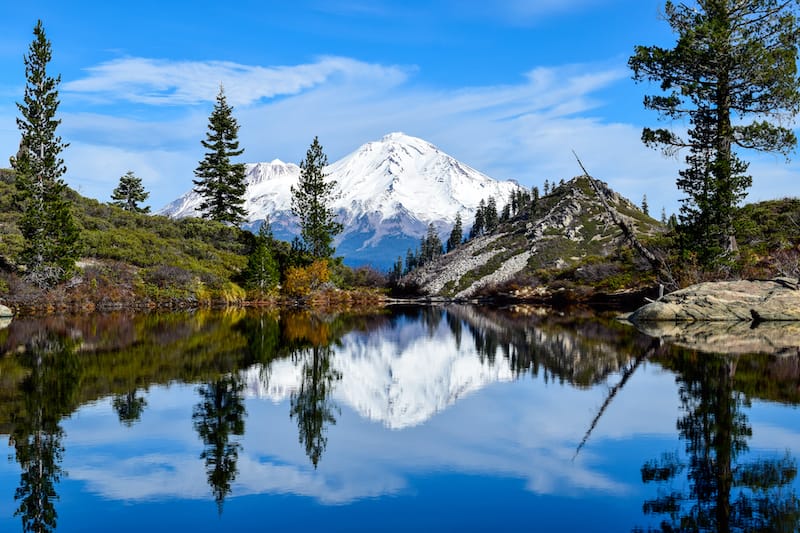 Mount Shasta and Heart Lake