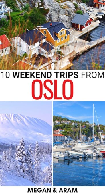 Looking for the best weekend trips from Oslo? This guide has you covered - these are some diverse weekend getaways from Oslo - from nature to cities! (+ MAP!) | Things to do in Oslo | Places to visit in Norway | Norway destinations | What to do in Norway | What to do in Oslo | Oslo day trips | Oslo weekend trips | Oslo weekend getaways | Hiking near Oslo | Skiing near Oslo | Kragerø | Risør | Rjukan | Norway itinerary