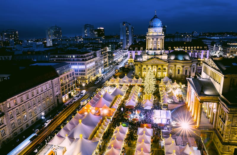 Berlin Christmas Market from above