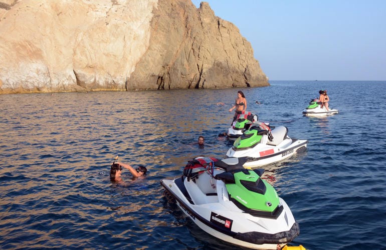 Jetskiing in Santorini