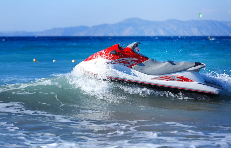 Jetskiing in Santorini