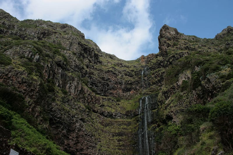 Aveiro Waterfall in Santa Maria Island in the Azores