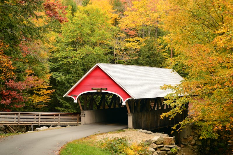 Franconia Notch State Park in New Hampshire