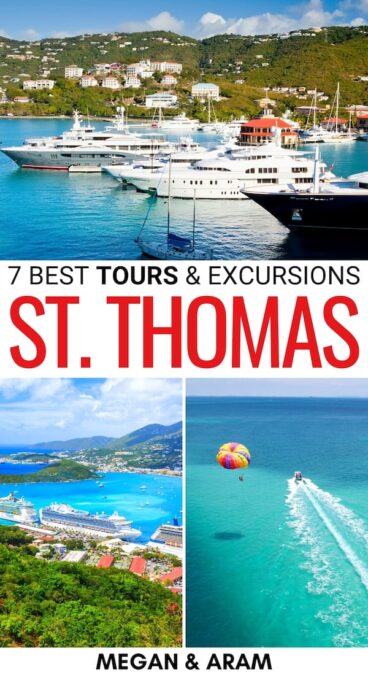 Looking for the best way to maximize your time on St. Thomas? This guide includes the best St. Thomas tours and excursions for your trip! Learn more! | St. Thomas excursions | What to do in St. Thomas | What to do in the Virgin Islands | Things to do in St. Thomas | Snorkeling in St. Thomas | St. Thomas activities | Tours in St. Thomas | St. Thomas things to do | Boat tours St. Thomas | Kayaking in St. Thomas | Cruises in St. Thomas | St. Thomas adventures