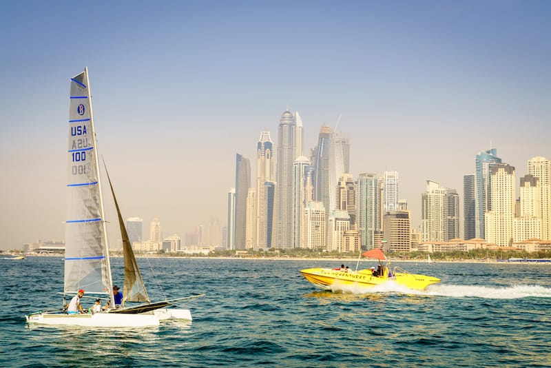 Yellow Boat at Dubai Marina - Alexey Stiop - Shutterstock.com