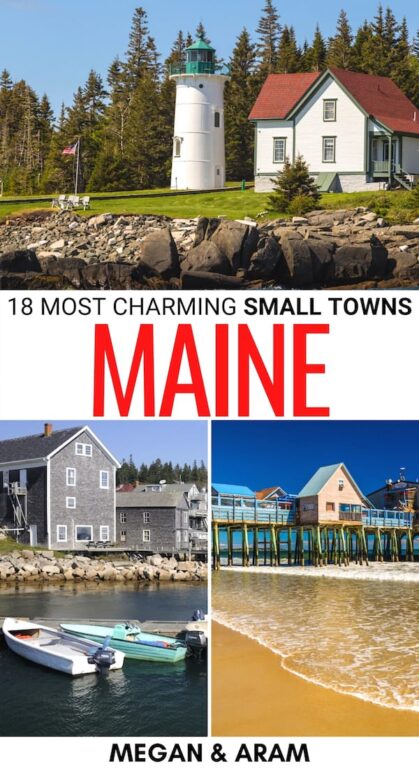 If you're looking to visit some of the best small towns in Maine, we have you covered! From small Maine coastal towns to mountain villages, these are the best! | Places to visit in Maine | Small towns in ME Maine small towns | Maine itinerary | Main coastal towns | Seaside towns in Maine | Travel to Maine | Things to do in Maine | Small towns in New England | New England small towns