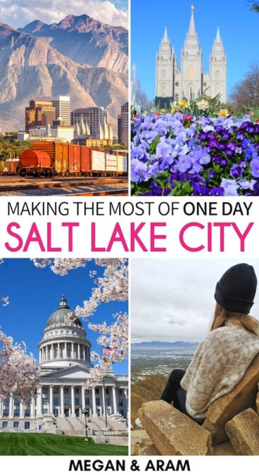 Are you planning on spending one day in Salt Lake City on your upcoming Utah trip? This Salt Lake City itinerary has you covered - things to do, tips, and more! | 1 Day Salt Lake City | Salt Lake City 1 day | SLC itinerary | Things to do in Salt Lake City | Salt Lake City one day | What to do in Salt Lake City | How to spend 1 day in Salt Lake City | Salt Lake City hiking | Salt Lake City attractions | Salt Lake City landmarks | SLC things to do