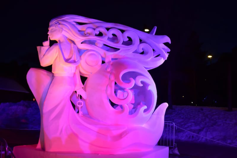 Snow sculpture by team Mongolia - Ganeshkumar Durai - Shutterstock.com