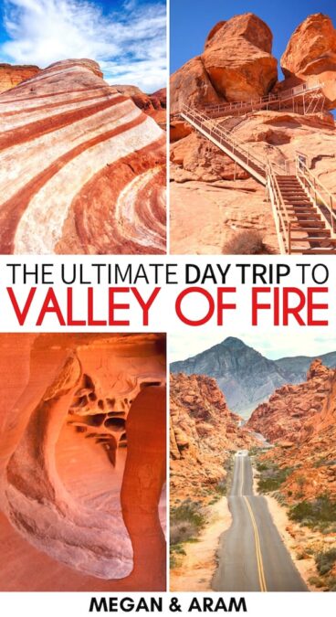 Are you planning a trip to Valley of Fire from Las Vegas? This guide lists the best things to do in Valley of Fire State Park, including a suggested itinerary. | Valley of Fire day trip | Day trip to Valley of Fire | Valley of Fire Things to Do | What to do in Valley of Fire | Valley of Fire hiking | Valley of Fire trip | Las Vegas to Valley of Fire | Valley of Fire Instagram Spots | Valley of Fire itinerary | One day in Valley of Fire 