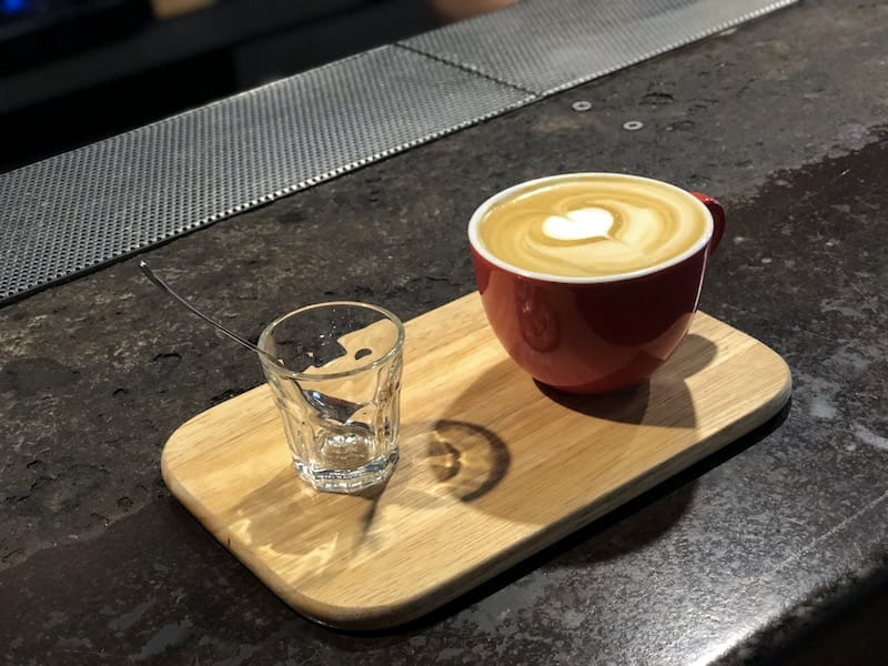 Flat white at Origo Coffee