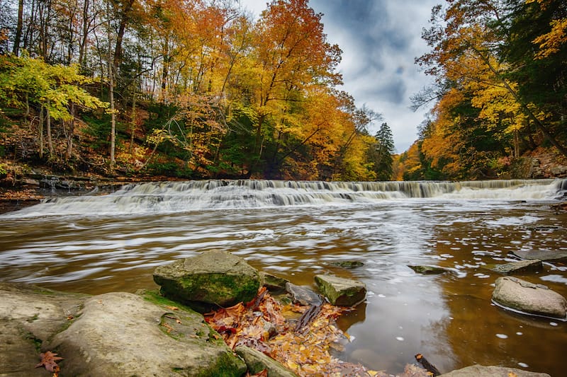 Double Decker Falls in Cleveland in fall